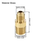 3 X Brass Pipe Fitting 1 4 Sae Flare To 1 4npt Male Tubing Hose Connector