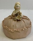 Little Girl Antique Half Doll Porcelain China Germany 1 Arm Away On Pincushion