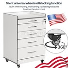 Dental Trolley Cart With Socket 4 Drawers Cart Acrylic Mobile Wooden Cabinet Us