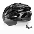 Rockbros Adult Bike Helmet W removable Goggle visor Cycling Helmet Size 57-62cm