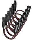 Xlr Cables 2ft 6 Pack - Male To Female Microphone Patch Dmx512 Compatible