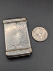 Antique Union Made Silver Plate Match Safe Vesta Case Rope Border Striker