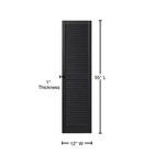 Ply Gem 12 In  X 55 In  Open Louvered Polypropylene Shutters Pair In Black