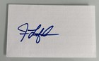 Joe Lefebvre Autographed Signed Index Card Philadelphia Phillies Yankees Padres