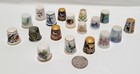 Vintage Lot Of 18 Porcelain Metal Decorative Thimbles Assorted Themes Styles