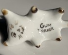 Vintage Gum Parker Ceramic Kitty Cat Figurine Kitsch White Brown Circa 60s  