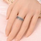 Kunsir 925 Sterling Silver Vintage Hollow Heart Ring Women Band Wedding Rings