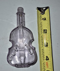 Vintage Violin Shaped Instrument Bottle Light Purple Small Glass France