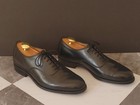 Vtg Johnston And Murphy Aristocraft Black Oxford 8 D Plain Toe