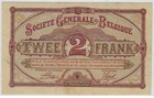 Belgium German Occupation 2 Francs 9 4 1915 P-87 Xf Fancy Sn   Gift   Beae