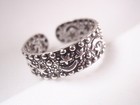 Stars And Crescent Moons 15 Mm Toe Ring Adjustable 925 Sterling Silver 750c