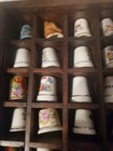 100 Collectable Thimbles And The Case They Came In  Many Different Types   