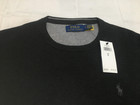 Nwt  125 00 Polo Ralph Lauren Mens Textured Cotton Sweater Charcoal Grey Large