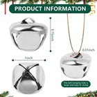 Kiseer 100 Pcs Jingle Bells Bulk  1 Inch Craft For Diy Christmas Silver