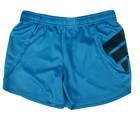Adidas Kids Blue Polyester Elastic Waist Logo Performance Pull On Shorts S 7 8
