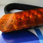 Tecniq 2pk Amber 6  Oval Hi-vis Flashing Strobe Warning Grommet Mount Led Lights