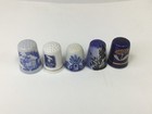 Vintage Thimbles  Lot Of 18  Blue And White