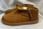 Kinetic Energy Zip Detail Cozy Boots Nwt Tan Size 10 