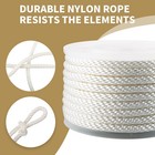 1 2 Inch 100 Ft White Nylon Solid Braid Rope-multipurpose For Flag Poles