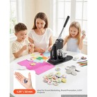 Uimoso Button Maker Machine 1 25  32 Mm Pin Press With 500 Button Components