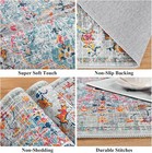 Hallway Runner Rug 2 x6  Washable Boho Farmhouse Entryway Kitchen Runner