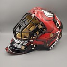 Itech Profile 1400 Street Hockey Goalie Mask Hannya Oni Red Black Sr Rare Rough