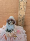 Pin Cushion Half Doll Vintage Porcelain Bisque