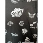 Nba Mens All Over Print Team Logo Graphic T-shirt Black White Xl 2023