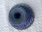Antique Victorian Glass Swirl Dome India Ink Inkwell Bottle