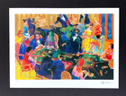 Leroy Neiman   Casino Night   Signed Pop Art Mounted And Framed In A New 11x14