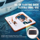 Inflatable Floating Dock 10x10ft Water Dock Platform With 4 7ft Mesh Pool