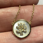 Vermeil Tree Of Life Adj 16  - 18  Necklace Pendant 925 Sterling Silver Jewelry