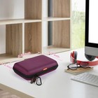 Deep Purple Carrying Case - Hard Storage Case Electronics Organizer Tech Pouc   