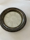 Vintage Silver Plated  Glass Coasters