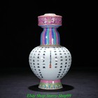 Qianlong Marked Colour Enamel Porcelain Scripture Word Pattern Bottle Vase Pair
