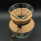 Bodum Pour Over Coffee Glass Carafe Cork Collar Leather Tie 5 75 X 4 Inches  195