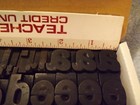 Letterpress Wood Type 1    Printing Blocks Alphabet Numbers Vintage Lot