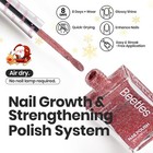 Beetles Glitter Nail Polish Set 6 Colors Silver Pink Gold Red Brown Quick Dry