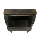 Vintage Black Primitive Wooden Rustic Shoe Shine Stand Cottagecore Country