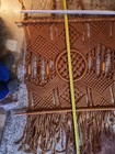     huge 5ft Vintage 1970s Jute Macrame Wall Hanging Monumental Mcm Boho Fiber Art