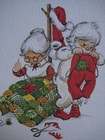 Unused 1970s Vintage Greeting Card Fravessi Lamont Christmas Santa   Mrs  Claus