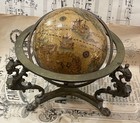 Rare Antique Italian Bronze Globe Dragon Chimera C1880