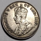 East Africa 1921 H 1 Shilling-george V Lion Km-21 Aunc C25-547