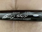 Ken Griffey Jr  Signed Black Rawlings Game Model Bat C271 Upper Deck Coa