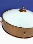 Vintage 12  Retro Copper Round Dots Flush Ceiling 3-light Fixture Mcm New 513cop