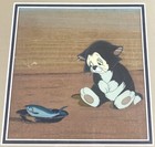 Disney Pinocchio Figaro Original Production Animation Cel Courvoisier Setup