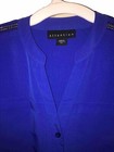 Woman s Attention Polyester Long Sleeve Blouse Dress Size Small Color Blue