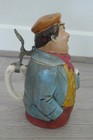 Vintage Beer Stein Lidded German Beer Man