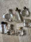 Lot Of 7 Vintage Miniature Perfume Bottles Empty