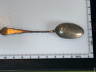 1902 Solid Sterling Silver Cruet Mustard Spoon Isadore Leapman   Birmingham